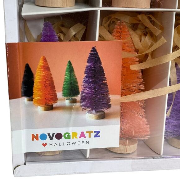 Novogratz Halloween Bottle Brush Trees 12 and 4 Pack New In Box - Picture 10 of 13